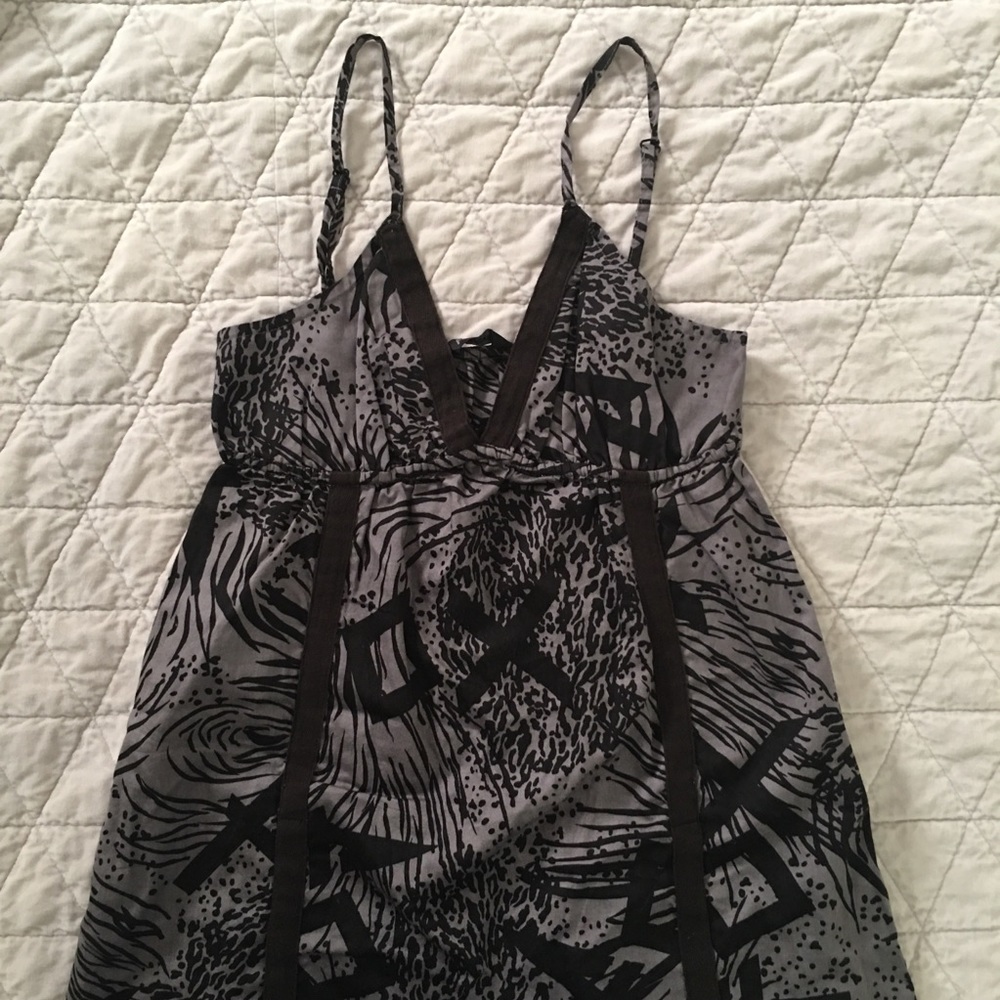 Fox Gray & Black Sundress Size Small